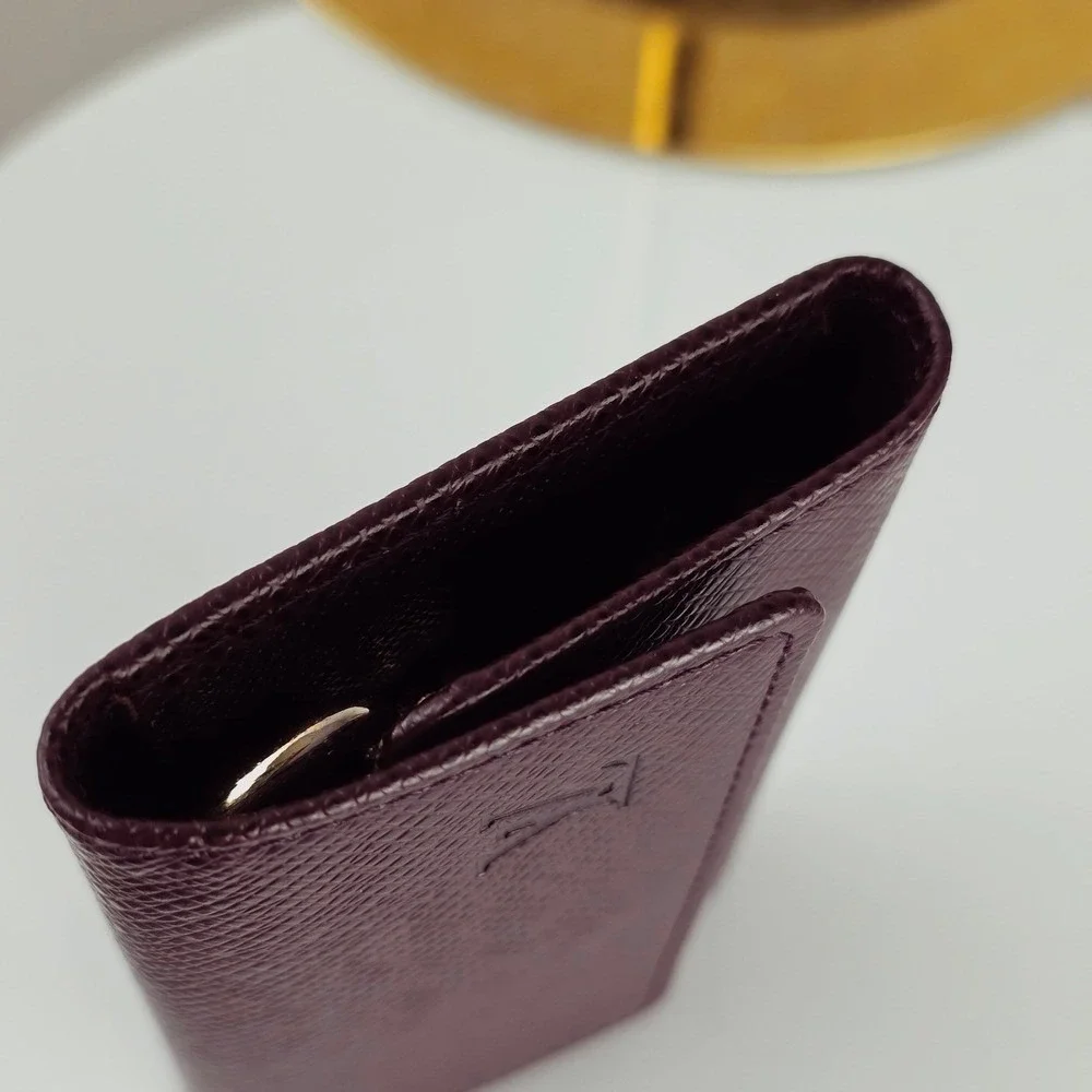 Louis Vuitton Taiga 6 Key Holder Burgundy Wallet
